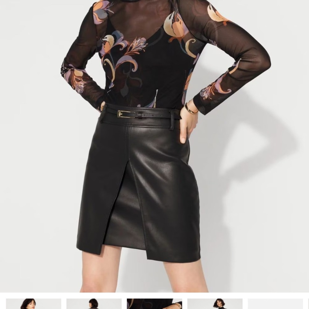 White House Black Market Sleek Black Mini Skirt